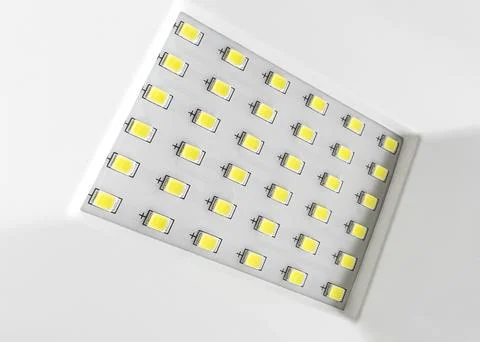 LED spotlight close-up texture background. Led technologies. Diodes backgro.. Foto stock
