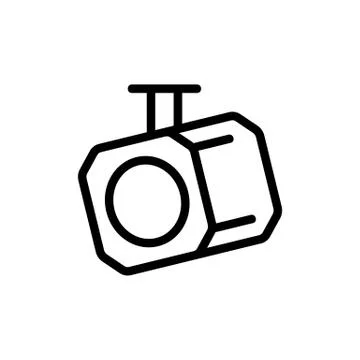 Led spotlight for stage icon vector outline illustration Ilustración de archivo