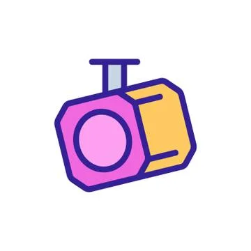 Led spotlight for stage icon vector outline illustration Ilustración de archivo