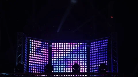 Led spotlights colorful screen Video stock 77253197
