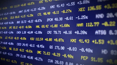 LED Stocks Board Stock Footage 40973514