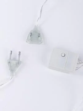 Led string light plug and power adapter Stock Photos