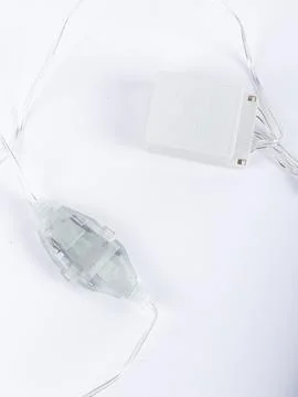 Led string light plug and power adapter Stock Photos