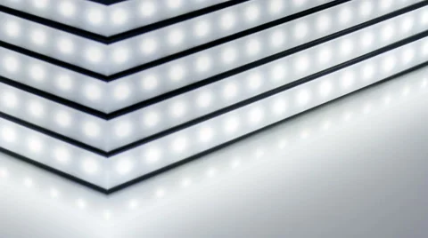 Led Strip box shape loop RGB colour Stock Footage 65328438