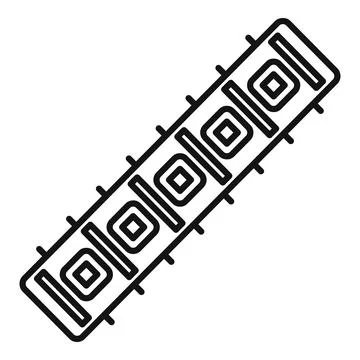 Led strip light icon outline vector. Diode stripe Stock Illustration