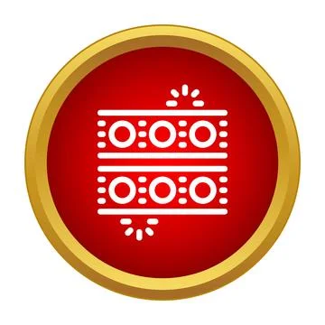 Led strip light illuminating a red circle icon Stock Illustration