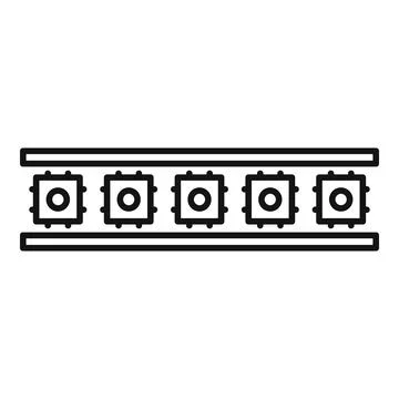 Led strip lighting electronic module outline Stock Illustration