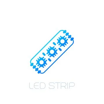 LED strip lighting vector icon Stock Illustration