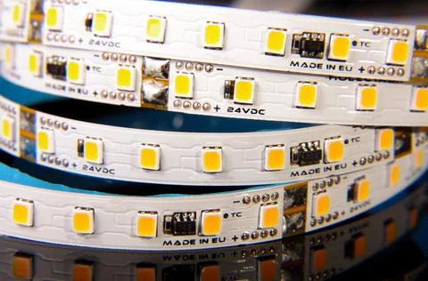 LED strip for universal lighting applications Stock Photos