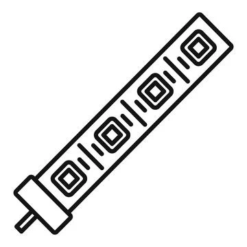 Led stripe icon outline vector. Strip light Stock Illustration