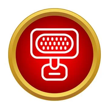 Led studio light icon symbolizing illumination technology Stock Illustration