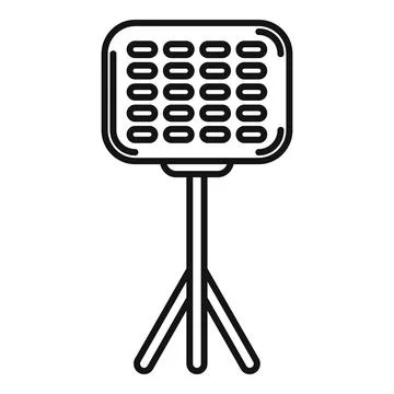 Led studio light icon on white background Stock Illustration