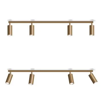 LED stylish ceiling lamp, 3D vector illustration. Illustration