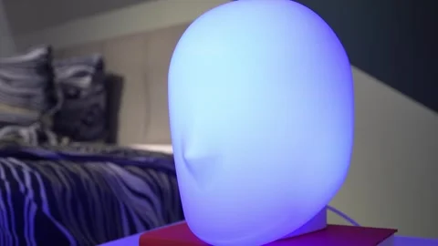 LED Table Lamp Color Change Head Shape 動画素材 268439161