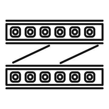 Led tape icon outline vector. Strip light Illustrazione stock