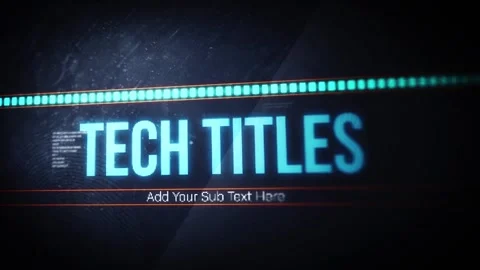 Led Tech Titles Stock After Effects
