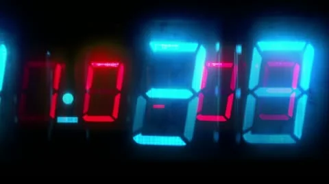 Led time clock counter 库存影片 20577860