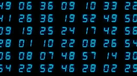 Led time clock counter videowall Stock Footage 20544539