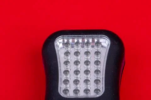 LED torch as spotlight with many single LED lights Stock Photos