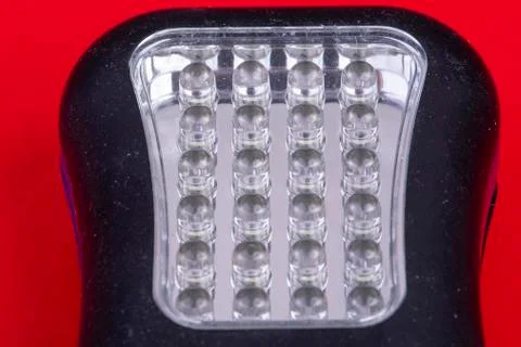 LED torch as spotlight with many single LED lights Stock Photos