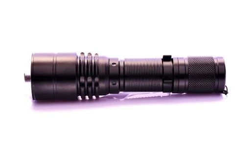 LED Torchlight Over White Background Stock Photos