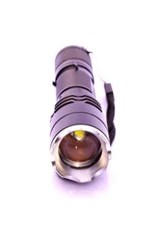 LED Torchlight Over White Background Stock Photos