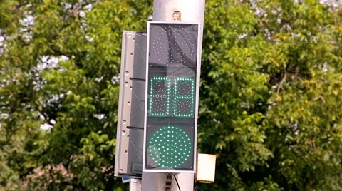 Led Traffic Light Switches From Green To Red v1 Stock Footage 65732002