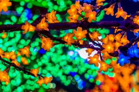 Led tree Foto stock