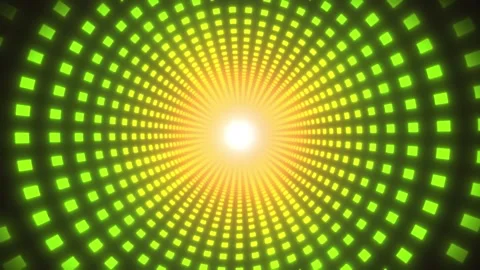 LED Tunnel Lights Loop Animation. Colorful Pixel Background. Stock Footage 307772614