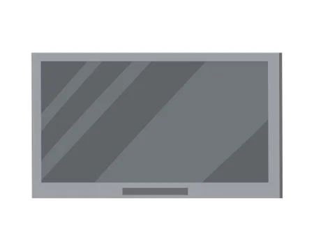 LED TV Big Plasma Screen Isolated on White Illustrazione stock