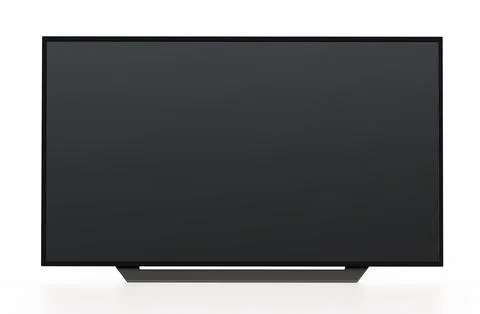 LED TV with blank screen isolated on white background. 3D illustration Stock Illustration