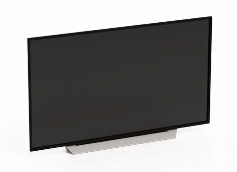 LED TV with blank screen isolated on white background. 3D illustration Иллюстрация