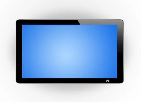 Led tv hanging on the wall background Fotos de archivo