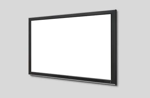 Led tv hanging on the wall Stock Photos