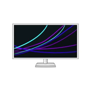 Led tv screen cartoon vector illustration Stock Illustration