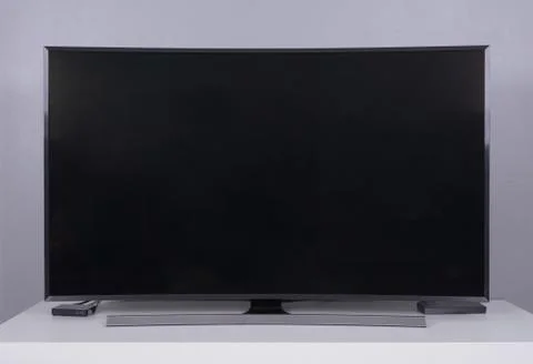 LED TV on stand Stock Photos