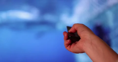 LED TV television remote control Stock Footage 335413290