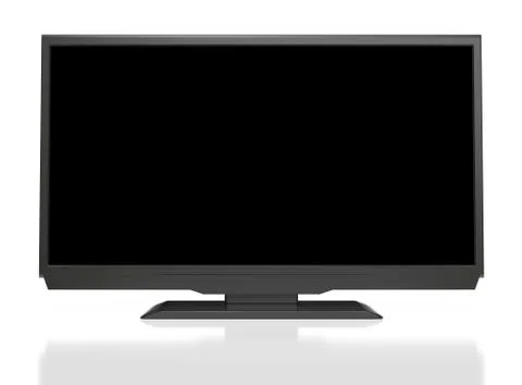 LED tv on white background. 3D rendering Stock Illustration