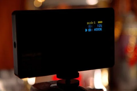 Led video camera light Stock Photos