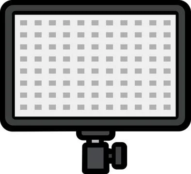 LED video light panel photo studio equipment Stock Illustration