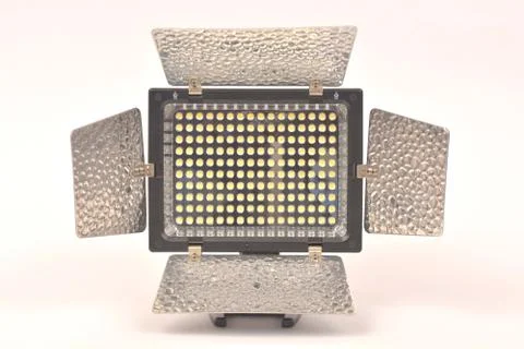 LED Video Light on white background Stock Photos