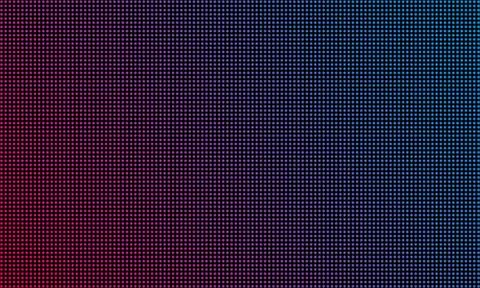 LED video wall screen texture background. Vector blue and red purple color li Illustrazione stock
