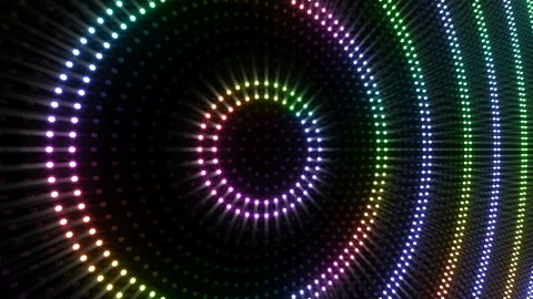 LED Wall 18 2 Circle Ma1 4k Stock Footage 86017692