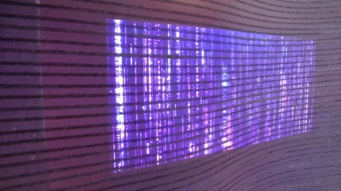 Led wall behind curtain Stock Footage 81447800