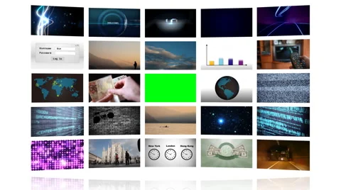 Led wall green screen Stock Footage 6524450