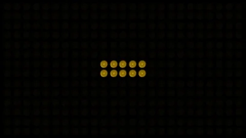 Led Wall Light Close-up Background LOOP 4K yellow Video stock 71842234