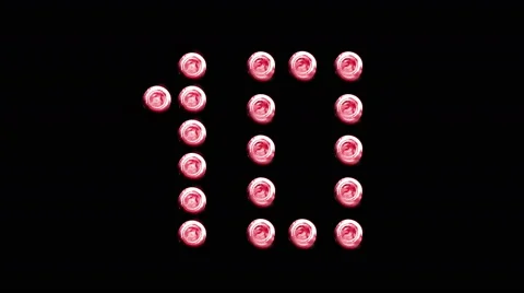 Led Wall Light counter 10 to 1 Backgrlound 4K RED Stock Footage 62489309