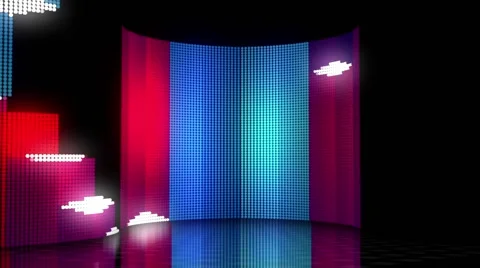LED wall vertical blocks Stock-Footage 46772562