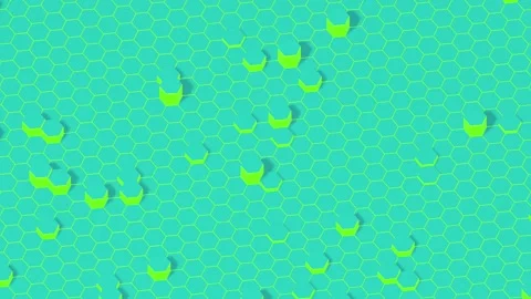 LED Wall Visual with Dimensional Solid Hexagon Columns Stock Footage 341849636