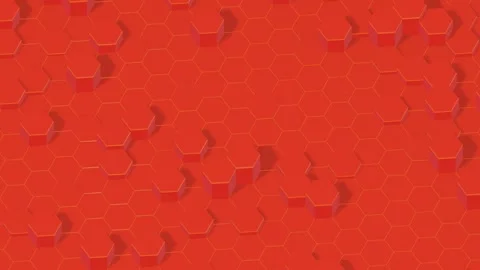 LED Wall Visual with Tactile Solid Hexagon Columns Stock Footage 341849614